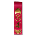 2"x8" 4th Place Stock Event Ribbons (SOCCER) Lapels